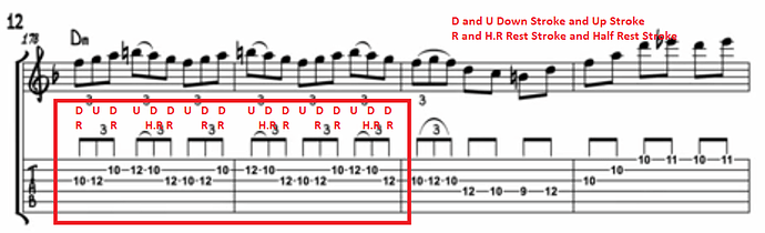 tchan tchou vidal la gitane half rest stroke example 2