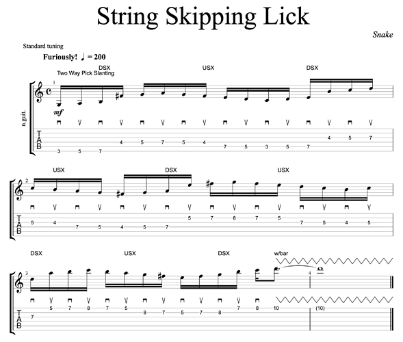 String Skipping Lick#1